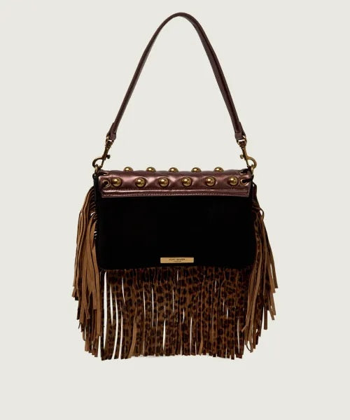 Borsa a spalla Oxford Small Fringe in pelle Kurt Geiger