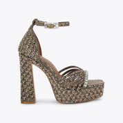 Kurt Geiger Crystal Strap Platform Sandals