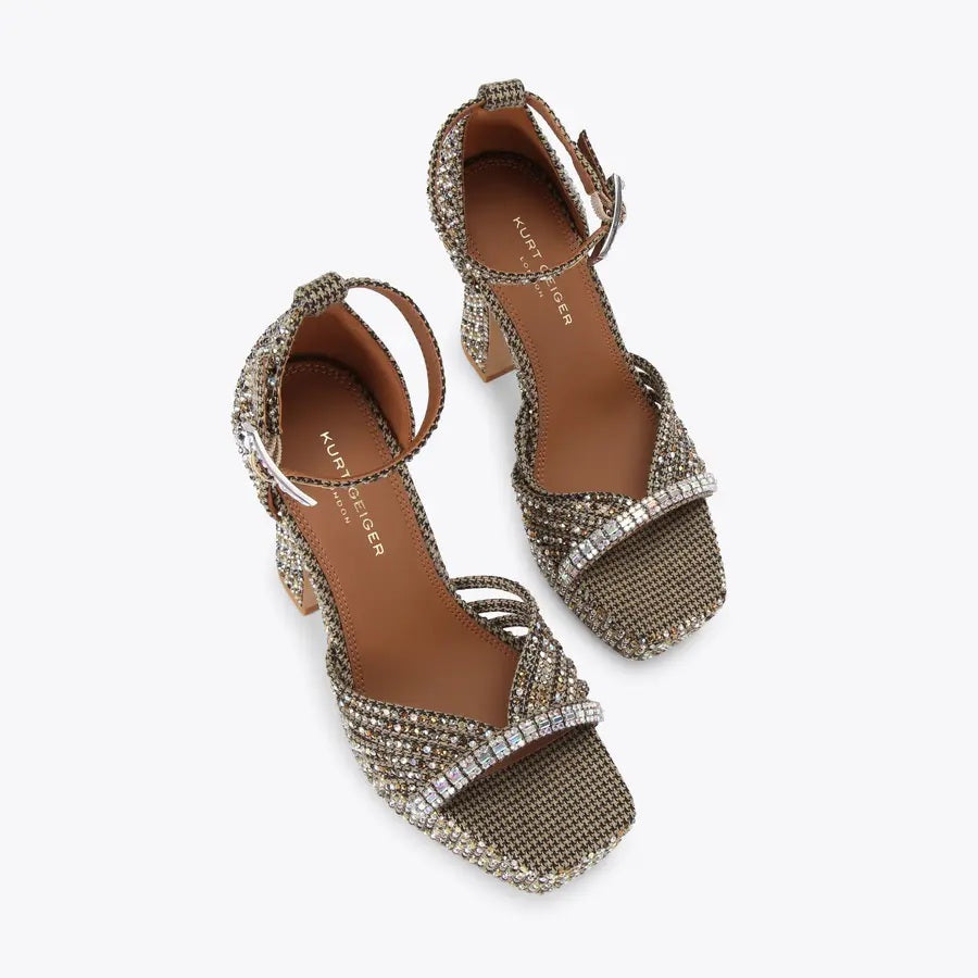 Kurt Geiger Crystal Strap Platform Sandals
