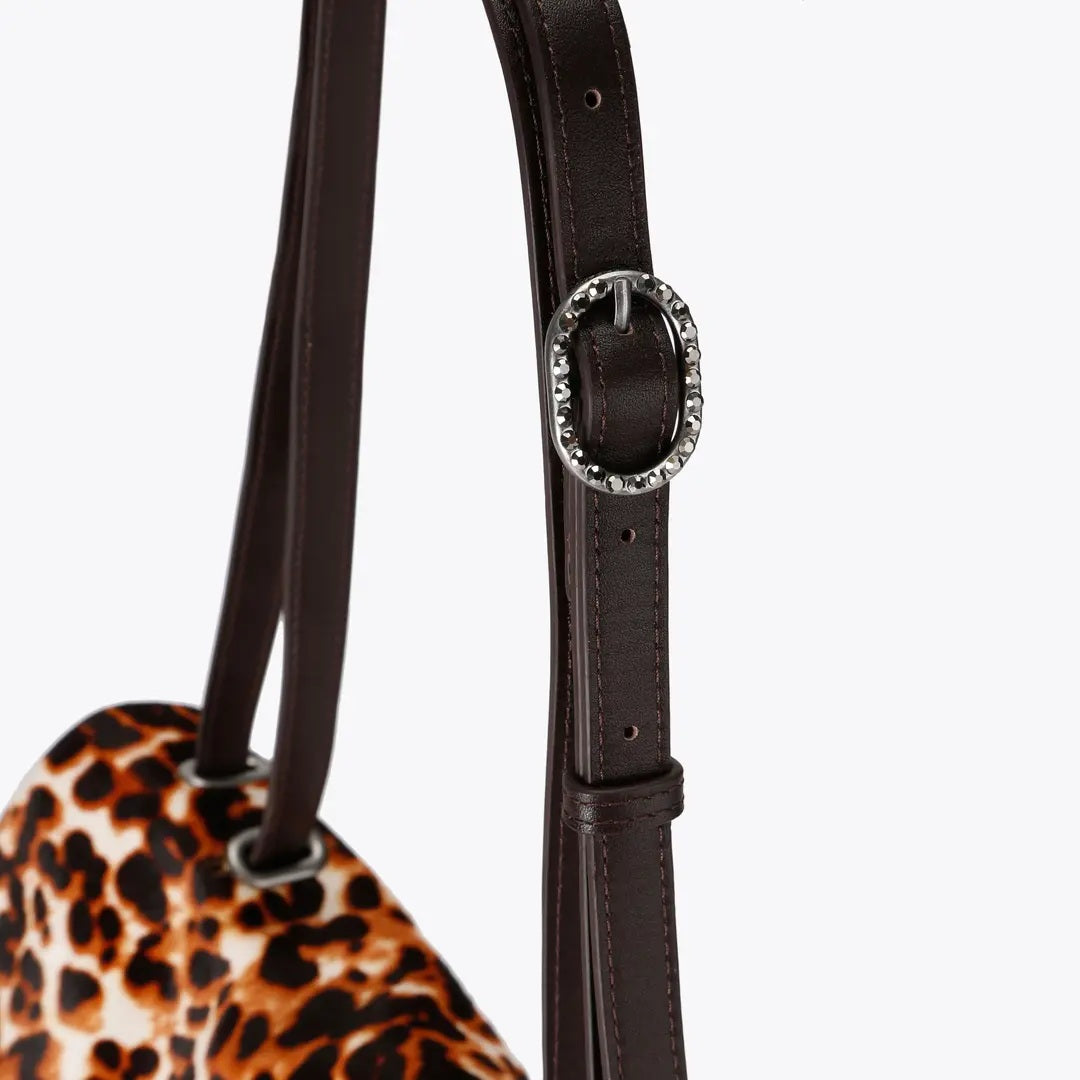 Borsa Chelsea Large in pelle di vitello con stampa leopardata Kurt Geiger