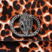 Borsa Chelsea Large in pelle di vitello con stampa leopardata Kurt Geiger