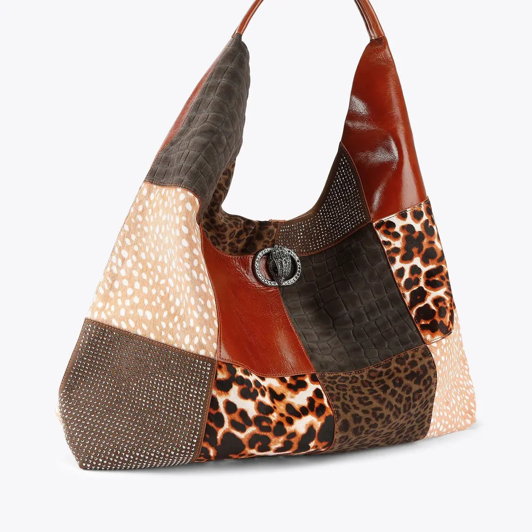 Kurt Geiger Chelsea Large Slouch Patchwork Leather Hobo Bag