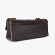 Borsa Kensington East West in pelle scamosciata con stampa coccodrillo Kurt Geiger