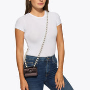 Borsa Micro Kensington Beads in nylon con stampa effetto coccodrillo Kurt Geiger