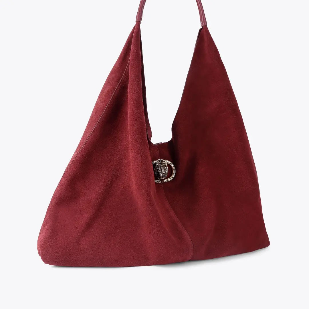 Borsa Chelsea Large Slouch Hobo in pelle scamosciata Kurt Geiger