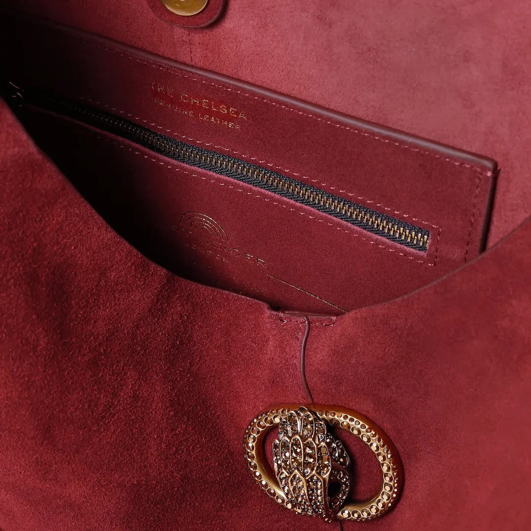 Borsa Chelsea Large Slouch Hobo in pelle scamosciata Kurt Geiger