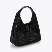 Borsa Chelsea Small Slouch Hobo in tessuto Kurt Geiger