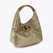 Borsa Chelsea Small Slouch Hobo in tessuto Kurt Geiger