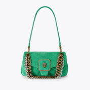 Borsa Mini Pimlico Bag Chain in pelle scamosciata con stampa coccodrillo Kurt Geiger
