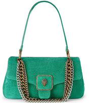 Borsa Pimlico Bag Chain in pelle scamosciata con stampa coccodrillo Kurt Geiger