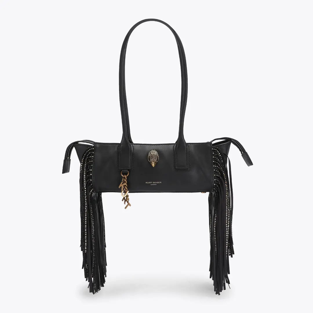 Kurt Geiger Sloane Eastwest Fringe Ledertasche