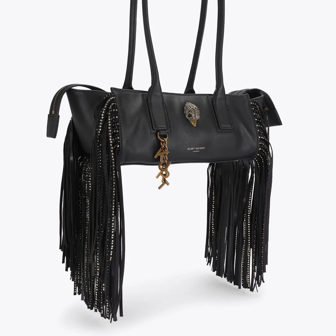 Kurt Geiger Sloane Eastwest Fringe Ledertasche