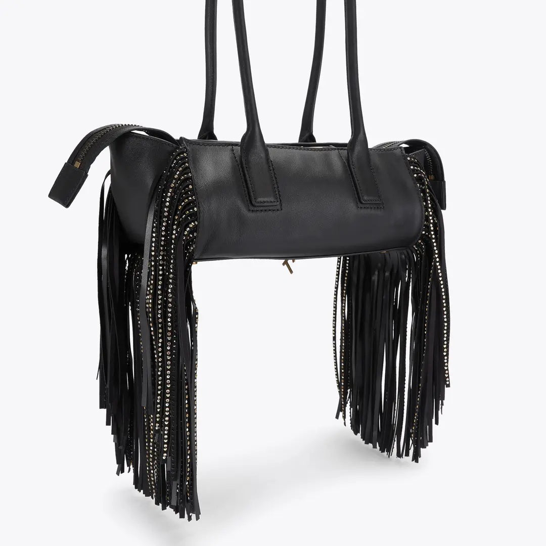 Kurt Geiger Sloane Eastwest Fringe Ledertasche