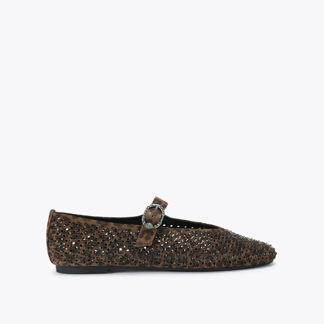 Kurt Geiger Mayfair suede ballet flats