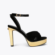 Sherbert Cross Sandal in Kurt Geiger velvet
