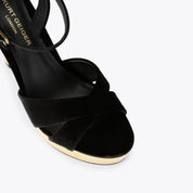 Sherbert Cross Sandal in Kurt Geiger velvet