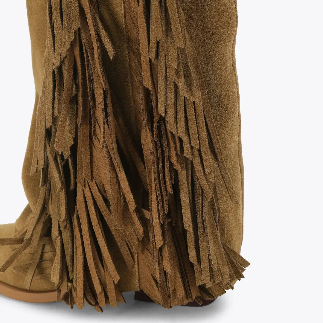 Stivali Albany Fringe Western in pelle scamosciata Kurt Geiger