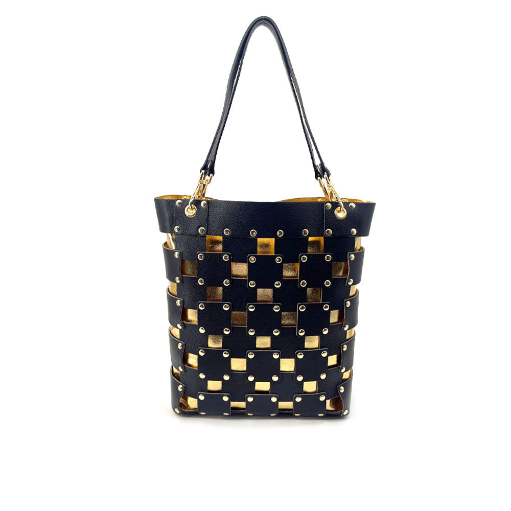 M*Brc Square Leather Shoulder Bag