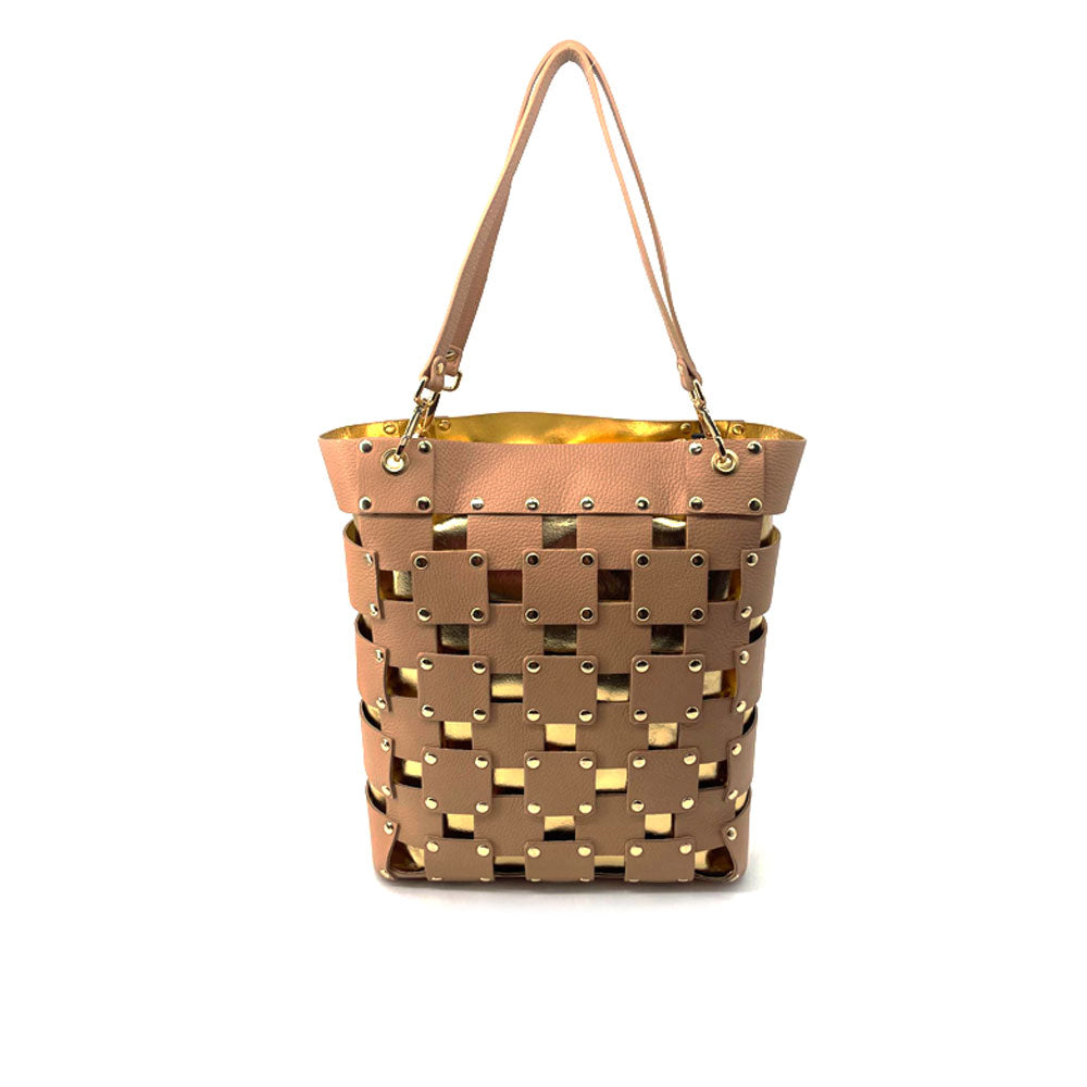 M*Brc Square Leather Shoulder Bag