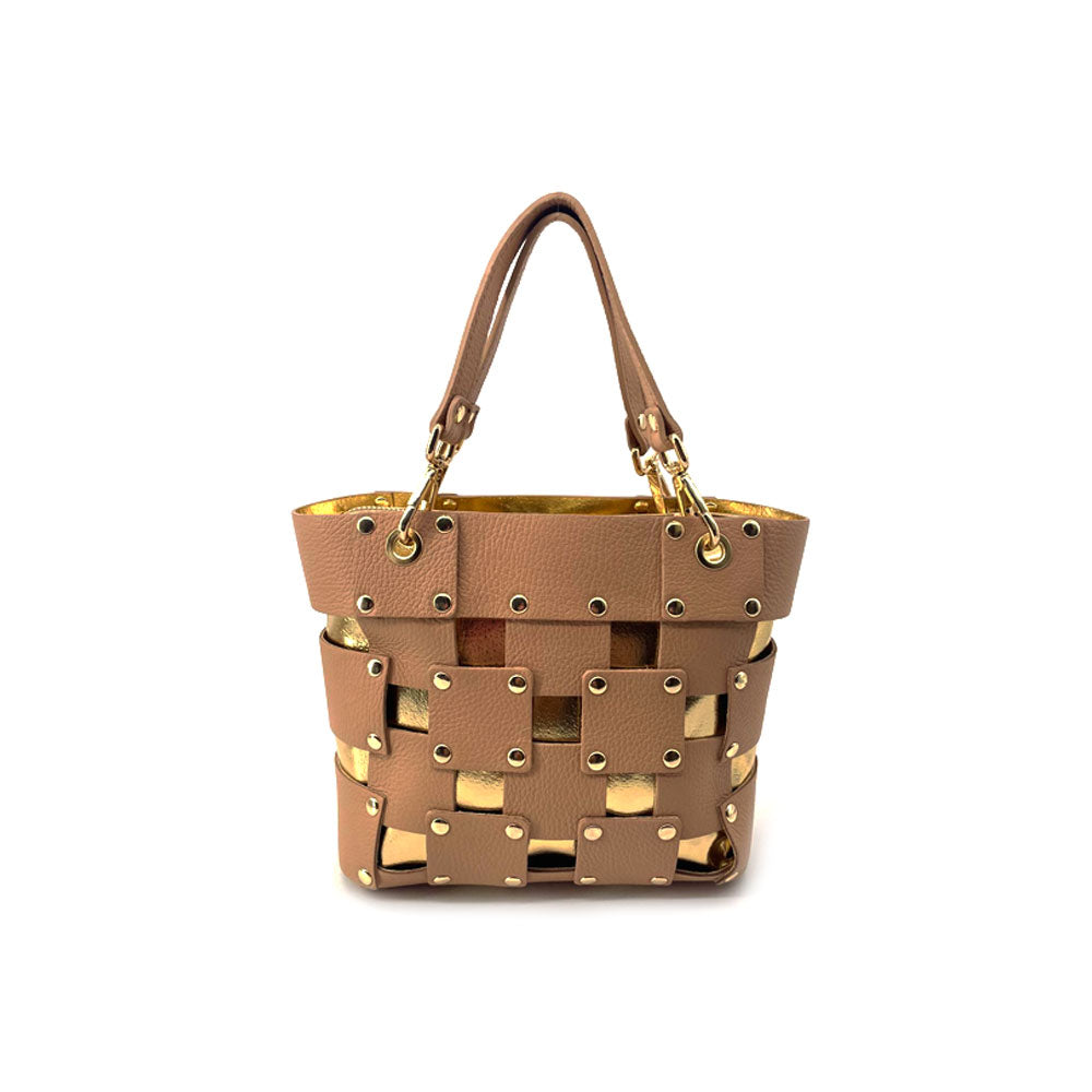 M*Brc Square Leather Shoulder Bag