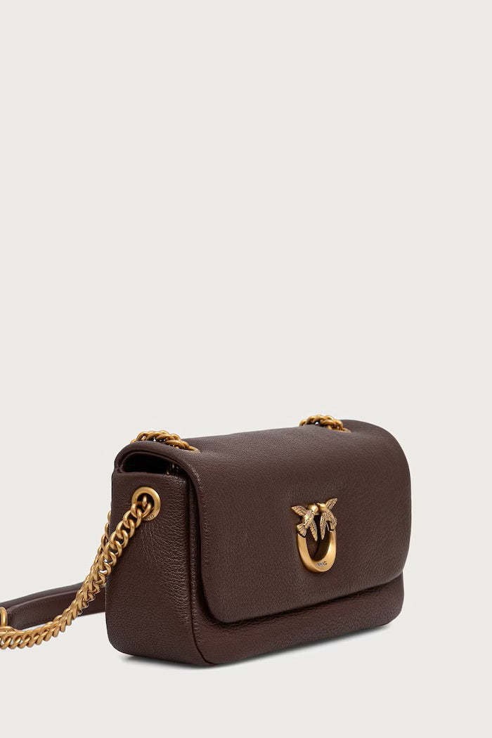 Borsa a spalla Click Soft Horizontal Mini in pelle Pinko