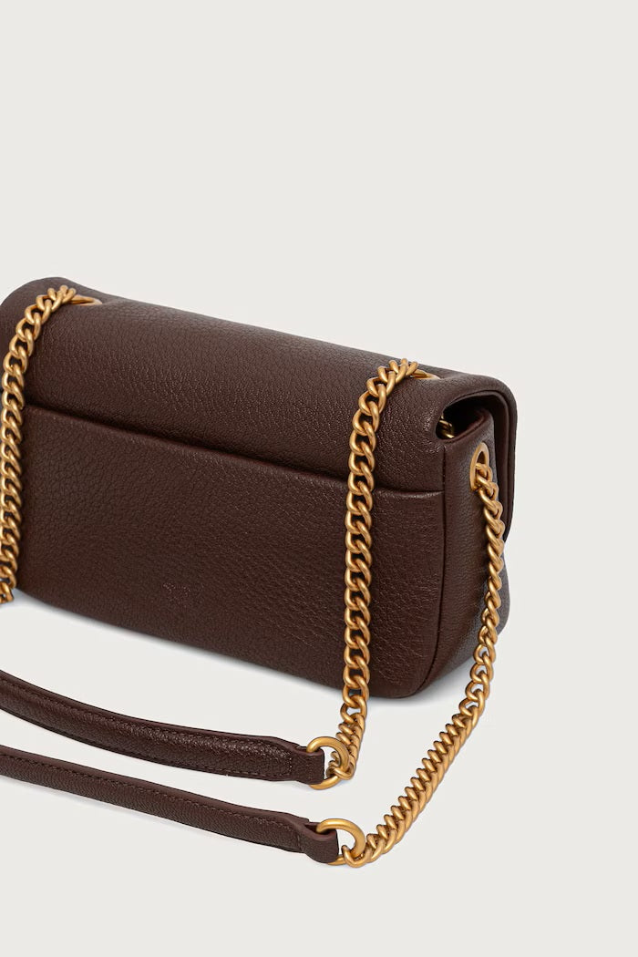 Borsa a spalla Click Soft Horizontal Mini in pelle Pinko