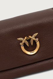 Borsa a spalla Click Soft Horizontal Mini in pelle Pinko