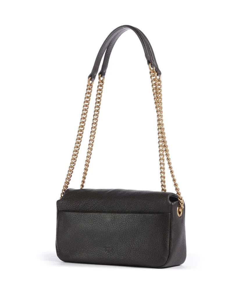 Borsa a spalla Click Soft Horizontal Mini in pelle Pinko