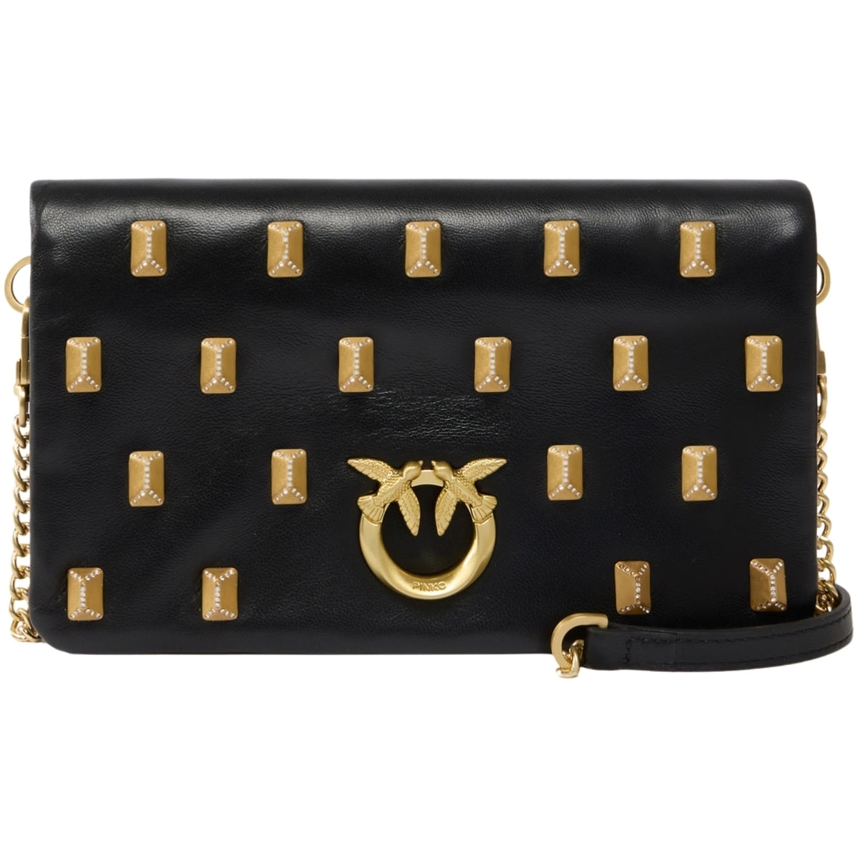 Borsa a tracolla Click Soft Horizontal Mini in pelle Pinko