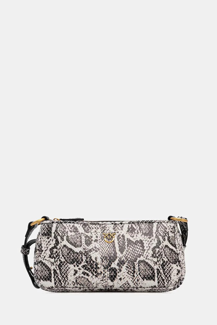 Pinko Half Moon Horizontal Mini leather crossbody bag