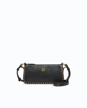 Borsa Half Moon Horizontal Mini Studs in pelle Pinko