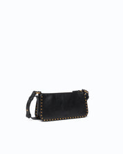 Borsa Half Moon Horizontal Mini Studs in pelle Pinko