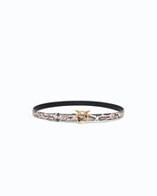 Pinko Love Berry H2 python-print leather belt