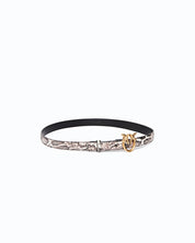 Pinko Love Berry H2 python-print leather belt