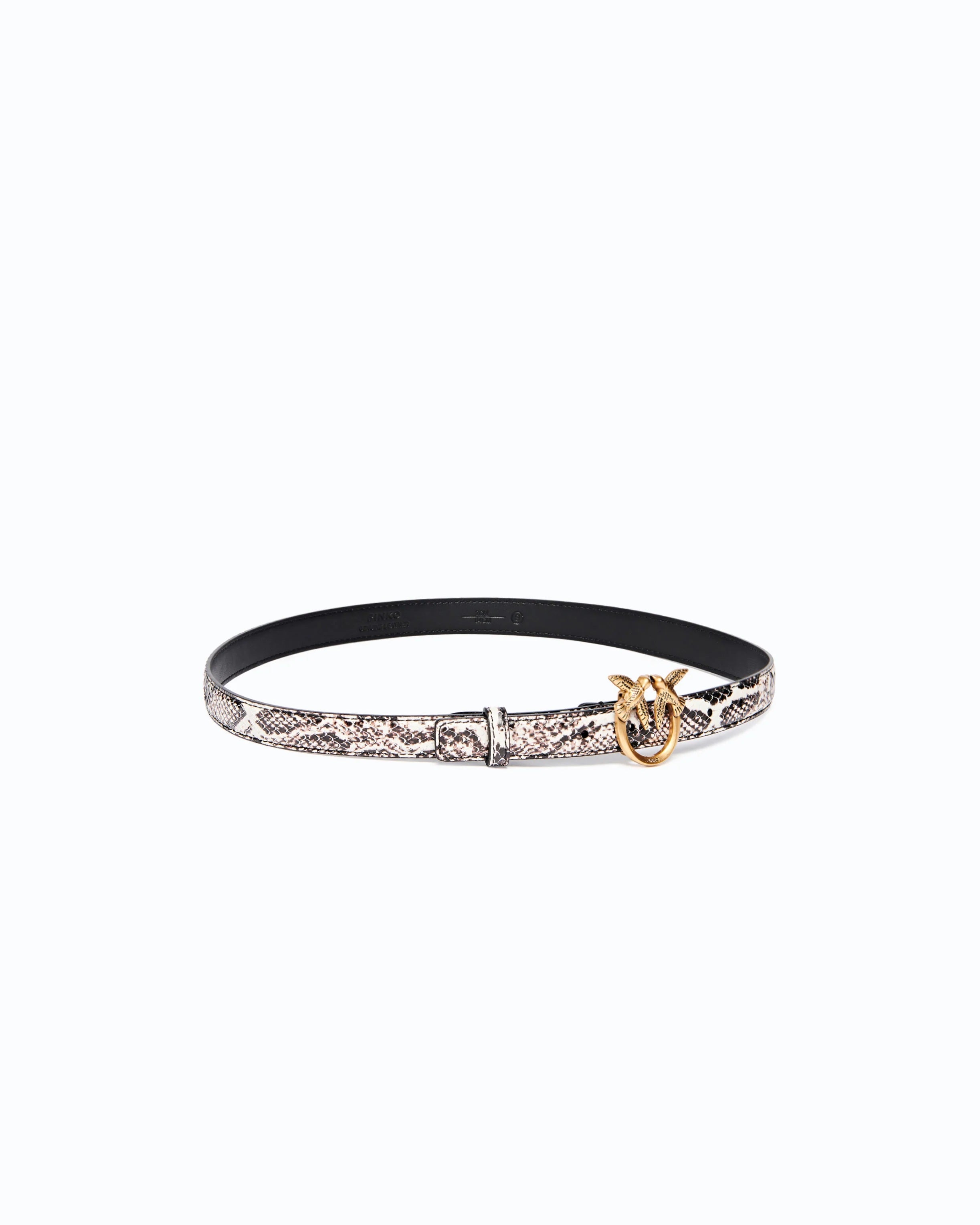 Pinko Love Berry H2 python-print leather belt