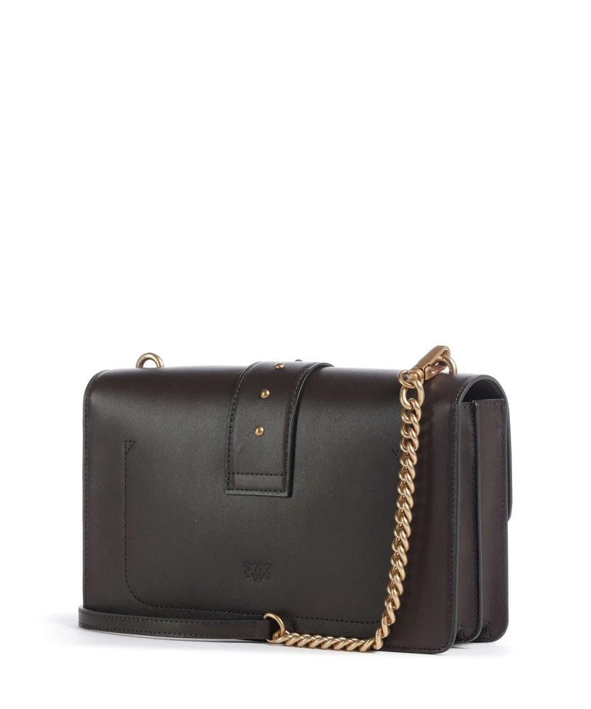 Pinko Love One Classic New Buckle leather crossbody bag
