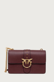 Borsa a tracolla Love One Classic New Buckle in pelle Pinko