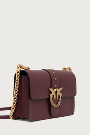 Borsa a tracolla Love One Classic New Buckle in pelle Pinko