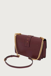 Borsa a tracolla Love One Classic New Buckle in pelle Pinko