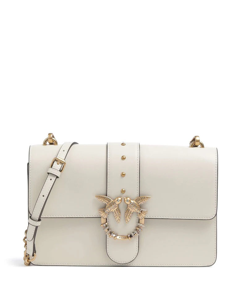 Pinko Love One Classic New Buckle leather crossbody bag