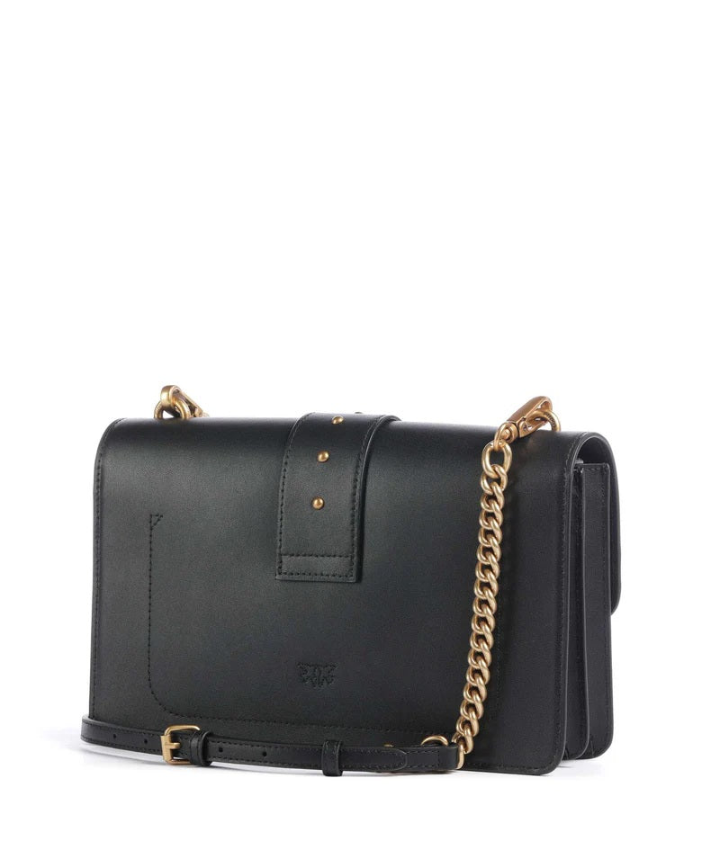 Pinko Love One Classic New Buckle leather crossbody bag