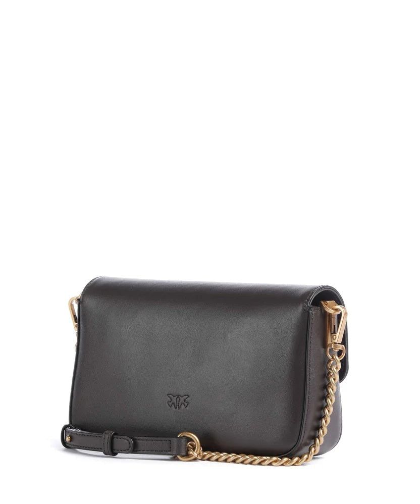 Pinko Love One Slouchy Mini leather crossbody bag