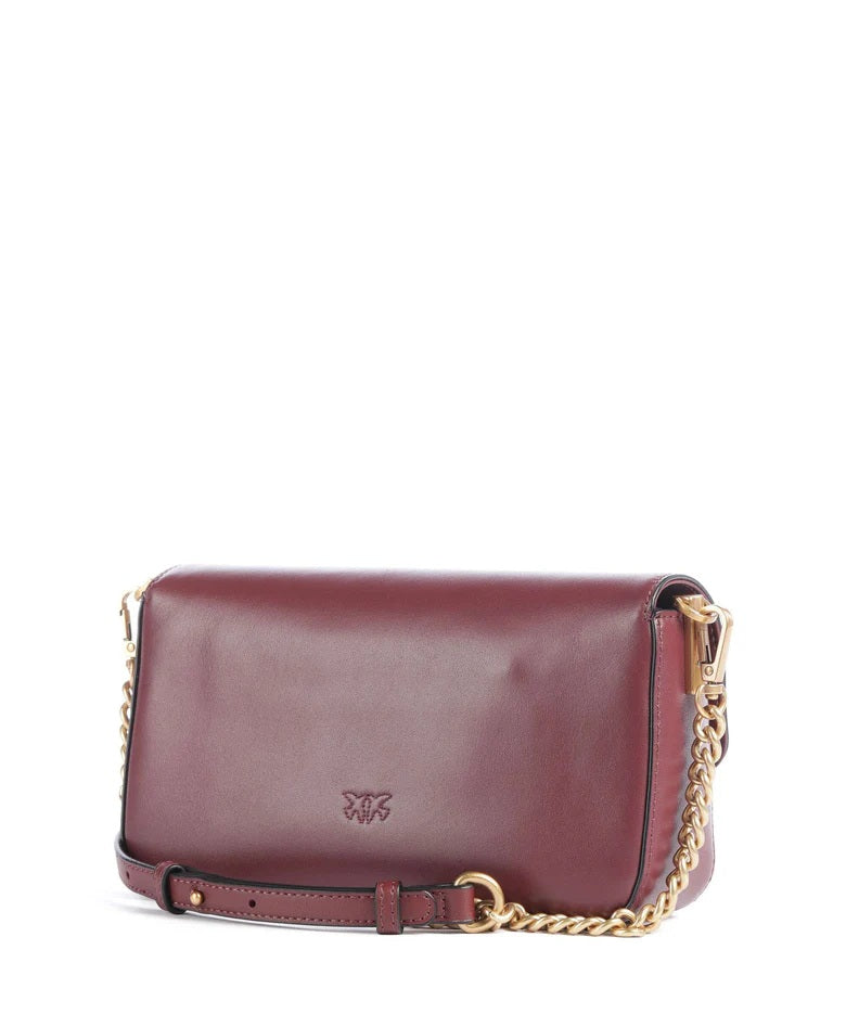 Pinko Love One Slouchy Mini leather crossbody bag