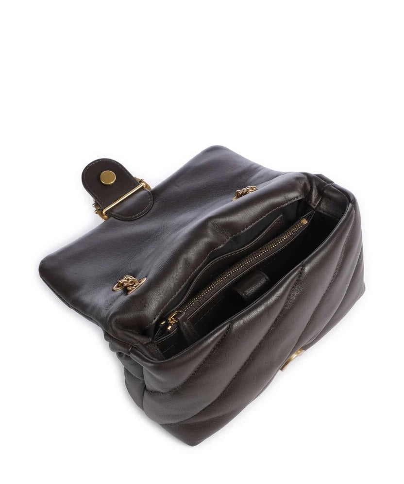 Pinko New Buckle Mini Puff Bag in Nappa Leather