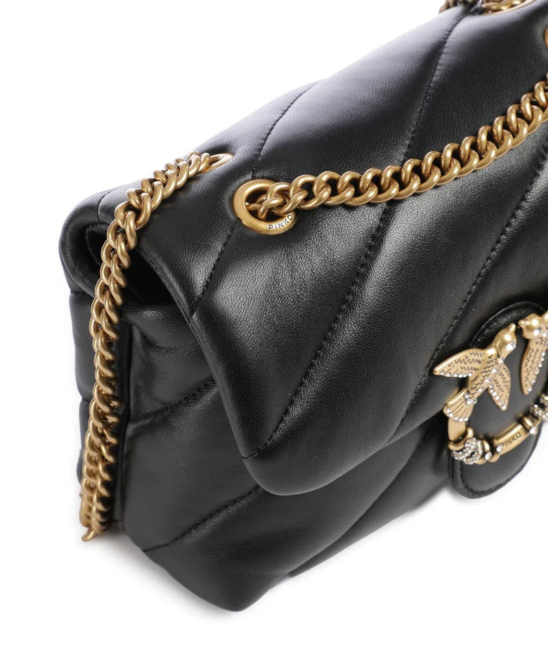 Pinko New Buckle Mini Puff Bag in Nappa Leather