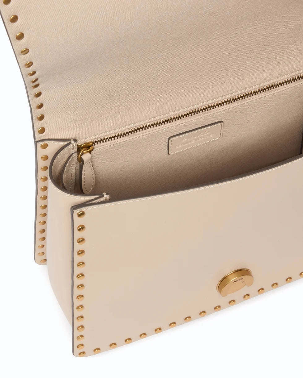 Borsa Top Handle Classic Light Studs in pelle