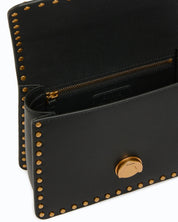 Pinko Mini Light Studs Leather Top Handle Bag