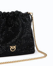 Borsa Pouch Flower Full Strass Pinko