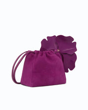 Borsa Pouch Flower Suede Pinko