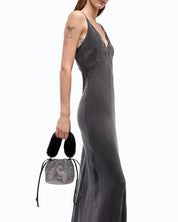 Pinko Full Rhinestone Pouch Bag